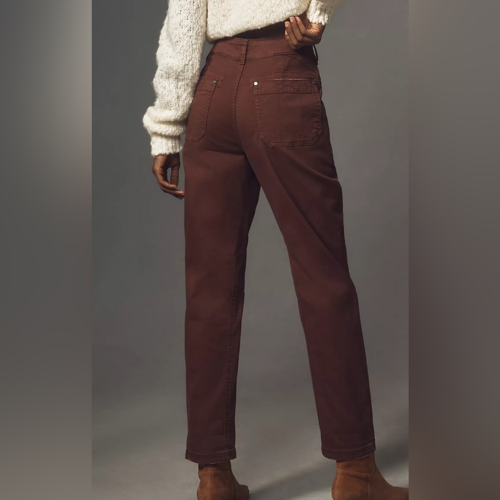 Pilcro Anthropologie The Wanderer Chocolate Brown Mid Rise Pants Fall Normcore‎ - Picture 2 of 7
